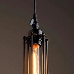 Abigali Retro lampa wisząca 1x40W czarna KRS-E27