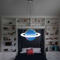 Abigali Glob lampa wisząca 1x48W LED niebieska GLOB