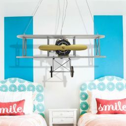 Abigali Plane lampa wisząca 1x80W LED srebrny DOUBLE-WING-PLANE