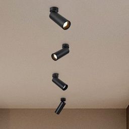 Abigali Commercial lampa podsufitowa 1x12W LED czarna LWQT-B-12-24WW-DIM