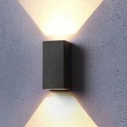 Abigali Modern kinkiet zewnętrzny 2x3W LED czarny KM2X3WW