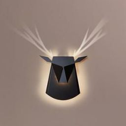 Abigali Origami Deer kinkiet 1x6W LED czarny DEER-B