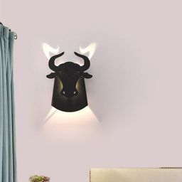 Abigali Origami Bull kinkiet 1x6W LED czarny BULL-B