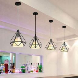 Abigali Diamond lampa wisząca 1x40W czarna/biała CHNR-E27