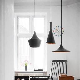 Abigali Round lampa wisząca 3x40W czarna/złota CHZ3B-E27