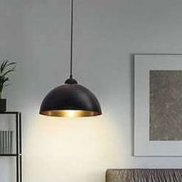 Abigali Round lampa wisząca 1x40W czarna/złota CHFB-E27