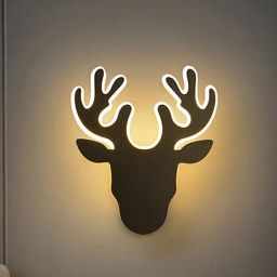Abigali Origami Deer kinkiet 1x3W LED czarny/biały DEER-2-B