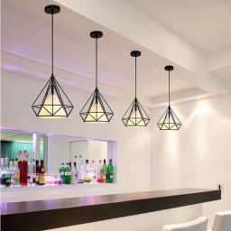 Abigali Diamond lampa wisząca 1x40W czarna/biała CHNR-E27