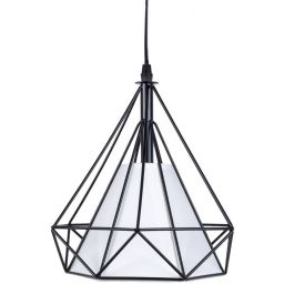 Abigali Diamond lampa wisząca 1x40W czarna/biała CHNR-E27