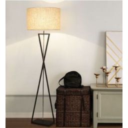 Abigali Sand Glass lampa stojąca 1x40 W biała-czarna FSG-W-E27