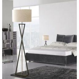Abigali Sand Glass lampa stojąca 1x40 W biała-czarna FSG-W-E27