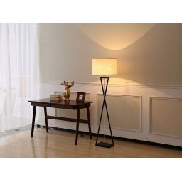 Abigali Sand Glass lampa stojąca 1x40 W biała-czarna FSG-W-E27