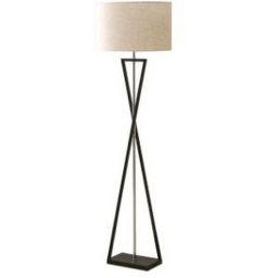 Abigali Sand Glass lampa stojąca 1x40 W biała-czarna FSG-W-E27