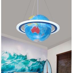 Abigali Glob lampa wisząca 1x48W LED niebieska GLOB