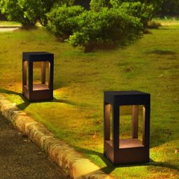 Abigali Qube lampa stojąca zewnętrzna 1x5W LED czarna GLQ200WW