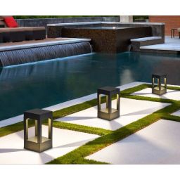 Abigali Qube lampa stojąca zewnętrzna 1x5W LED czarna GLQ200WW