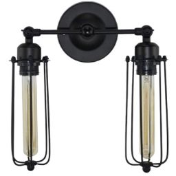 Abigali Retro kinkiet 2x8 W czarny ABIGALI-KRN2E27