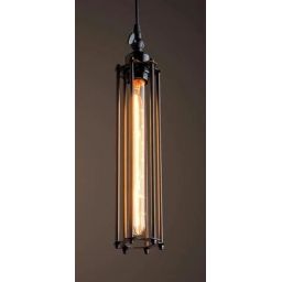 Abigali Retro lampa wisząca 1x40W czarna KRS-E27