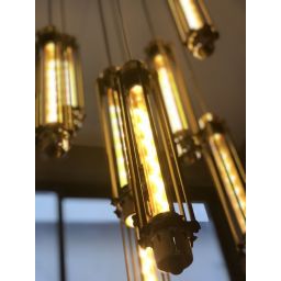 Abigali Retro lampa wisząca 1x40W czarna KRS-E27