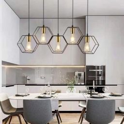 Abigali Retro lampa wisząca 5x8 W czarna ABIGALI-LWH-5XE27