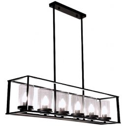 Abigali Retro lampa podsufitowa 6x8 W czarna ABIGALI-LWR-6XE27