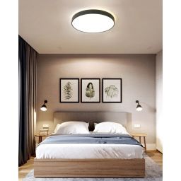 Abigali Modern plafon 1x60W LED czarny/biały MD1012-60-HW