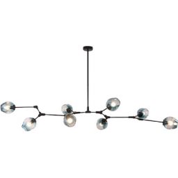 Abigali Smokey lampa podsufitowa 9x40W czarna/przydymiona MD2003-9PCS-JG