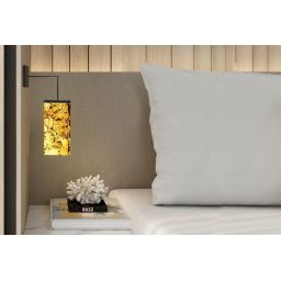 Abigali Marble Stone kinkiet 1x7 W czarny-brązowy MWLS-6617-606R