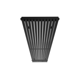 AG Evo Line Eterna Uno grzejnik pokojowy 180x41,9 cm podłączenie dolne czarny AG.ETVU.180.41.9005T