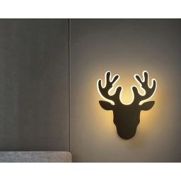 Abigali Origami Deer kinkiet 1x3W LED czarny/biały DEER-2-B