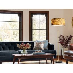 Abigali Marble Stone lampa stojąca 1x30 W złota-szara MFLR-6629-601B