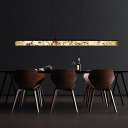 Abigali Marble Stone lampa wisząca 1x30 W czarna-brązowa MPLS-6602-606R