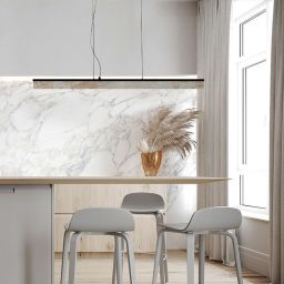 Abigali Marble Stone lampa wisząca 1x30 W czarna-brązowa MPLS-6602-606R