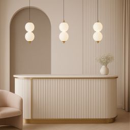 Abigali Pontti2 lampa wisząca 2x6 W złota-mleczna LWKM2