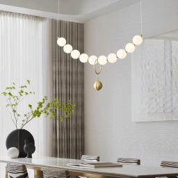 Abigali Pontti Big1 lampa wisząca 10x30 W złota-mleczna LWPON