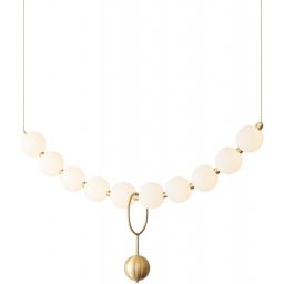 Abigali Pontti Big1 lampa wisząca 10x30 W złota-mleczna LWPON