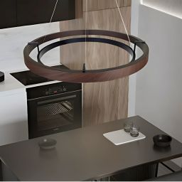 Abigali Plane lampa wisząca 1x38 W czarna-brązowa LWR-PLA