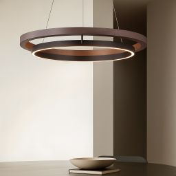 Abigali Plane lampa wisząca 1x38 W czarna-brązowa LWR-PLA