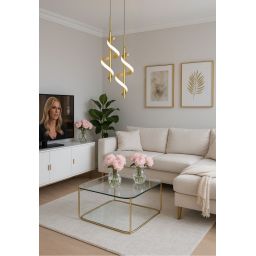 Abigali Spirali lampa wisząca 2x20 W złota LWSK