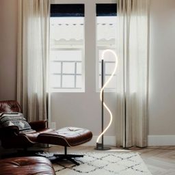 Abruzzo Spirali lampa stojąca 1x30 W czarna ABR-EOS-C-30W