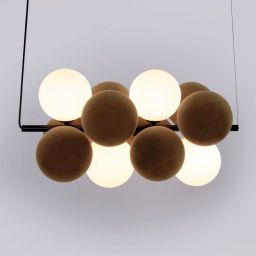 Abruzzo Vino lampa wisząca 4x12 W brązowa ABR-GRAPPA-H-B
