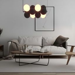 Abruzzo Vino lampa wisząca 4x12 W biała-czarna ABR-GRAPPA-H-S