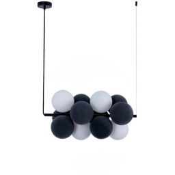 Abruzzo Vino lampa wisząca 4x12 W biała-czarna ABR-GRAPPA-H-S