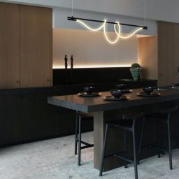 Abruzzo Spirali lampa wisząca 1x45 W czarna ABR-HILTON-SC-38W