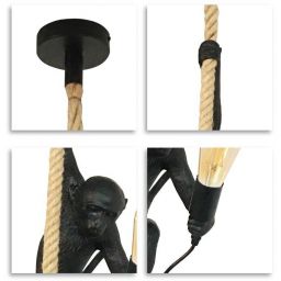 Abruzzo Monkey lampa wisząca 1x40 W czarna ABR-KAR-C