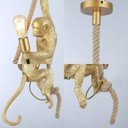 Abruzzo Monkey lampa wisząca 1x40 W złota ABR-KAR-G