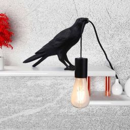Abruzzo Raven lampa stołowa 1x40 W czarna ABR-KARD-K