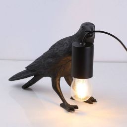 Abruzzo Raven lampa stołowa 1x40 W czarna ABR-KARD-K