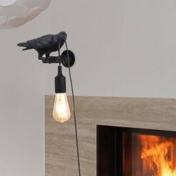 Abruzzo Raven kinkiet 1x40 W czarny ABR-KARD-K2