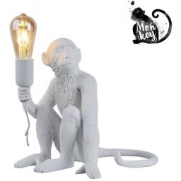 Abruzzo Monkey lampa stołowa 1x40 W biała ABR-KARD4-B